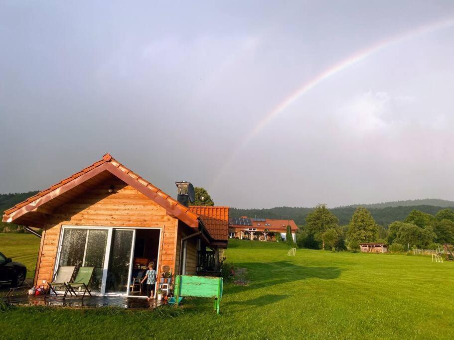 Polanka Beskid Niski Cute Cabin With Spectacular Views Hanczowa エクステリア 写真