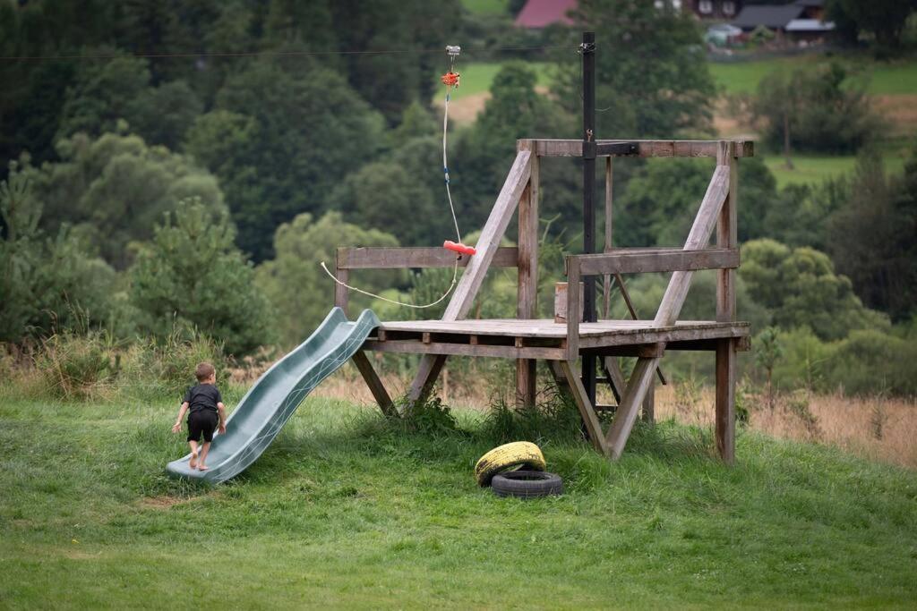 Polanka Beskid Niski Cute Cabin With Spectacular Views Hanczowa エクステリア 写真