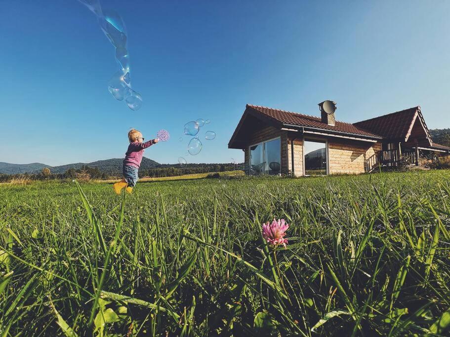 Polanka Beskid Niski Cute Cabin With Spectacular Views Hanczowa エクステリア 写真