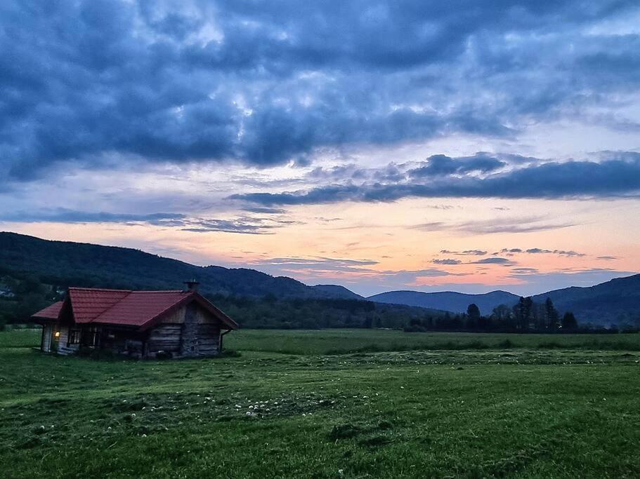 Polanka Beskid Niski Cute Cabin With Spectacular Views Hanczowa エクステリア 写真