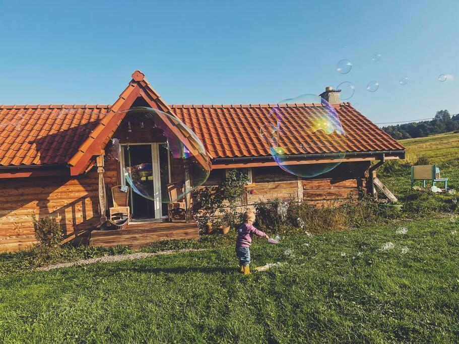 Polanka Beskid Niski Cute Cabin With Spectacular Views Hanczowa エクステリア 写真