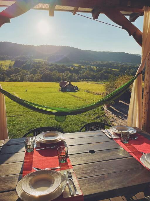 Polanka Beskid Niski Cute Cabin With Spectacular Views Hanczowa エクステリア 写真