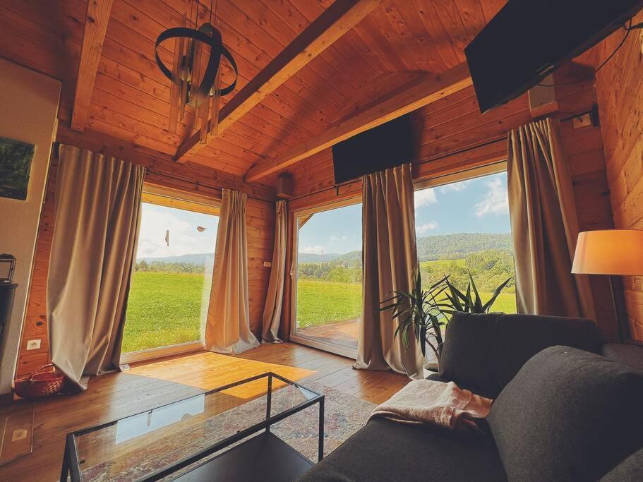 Polanka Beskid Niski Cute Cabin With Spectacular Views Hanczowa エクステリア 写真